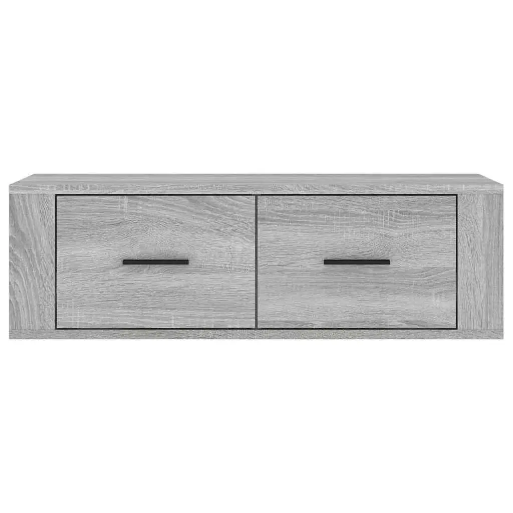 Hanging TV Cabinet Grey Sonoma Wall-Mounted Media Storage Unit 80 x 36 x 25 cm Engineered Wood