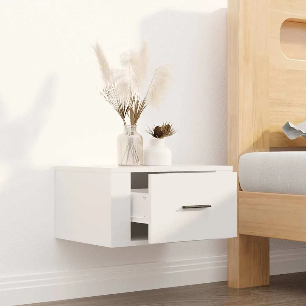 White High Gloss Floating Storage Cabinet