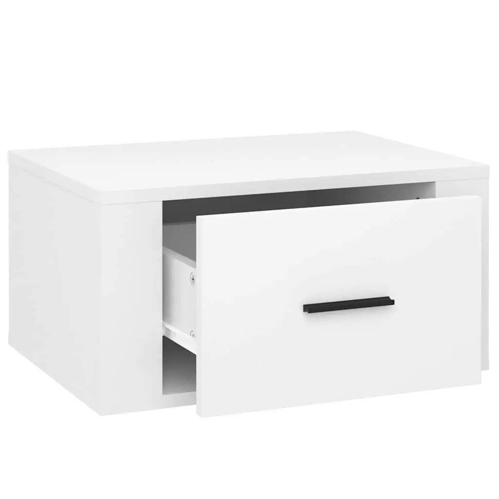 White High Gloss Floating Storage Cabinet