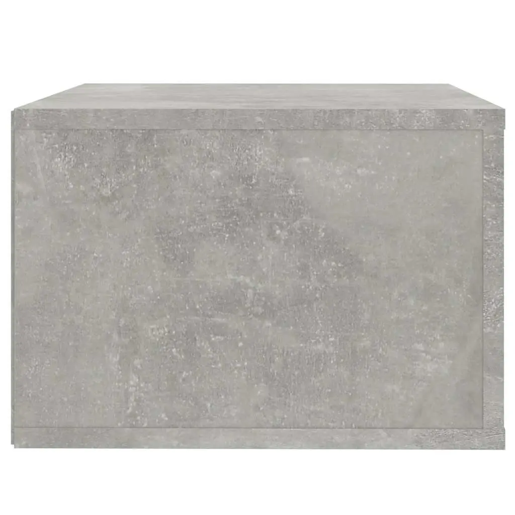 Wall-Mounted Bedside Cabinet Grey Floating Storage Unit Bedroom Organiser
