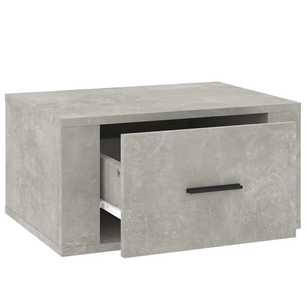 Wall-Mounted Bedside Cabinets Floating Storage Units Grey 50x36x25 cm Pair