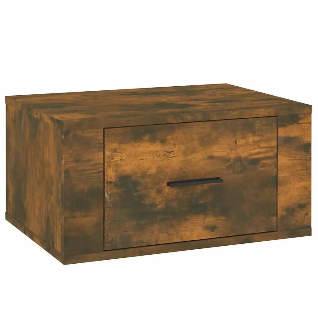 Wall-mounted Bedside Cabinets 2 pcs Smoked Oak Floating Storage 50x36x25 cm
