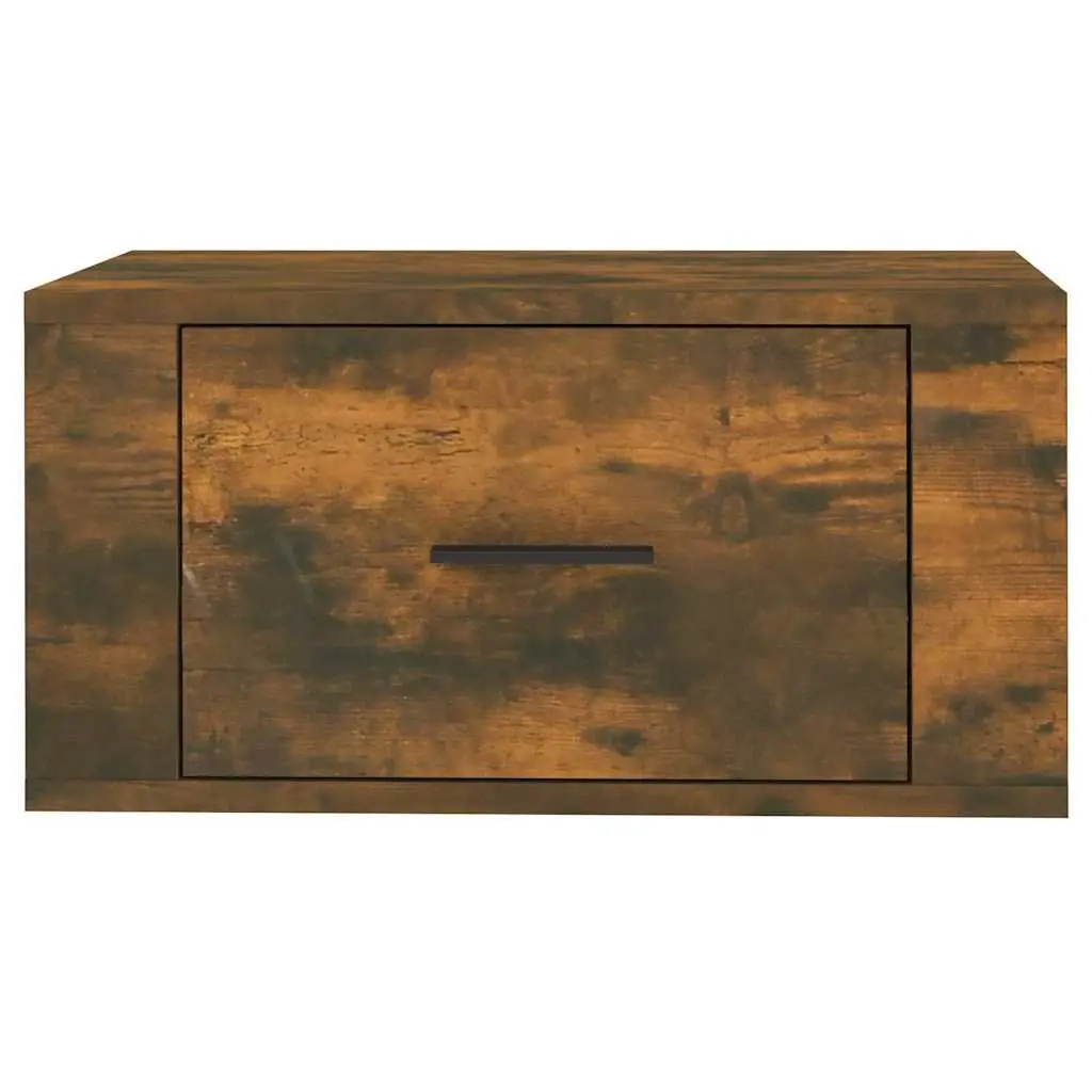 Wall-mounted Bedside Cabinets 2 pcs Smoked Oak Floating Storage 50x36x25 cm