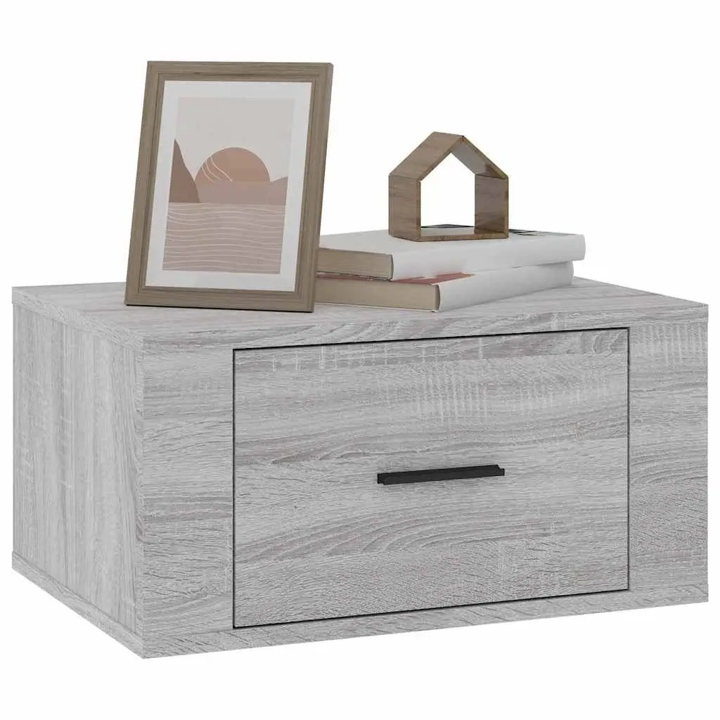 Grey Sonoma Floating Nightstand Cabinet