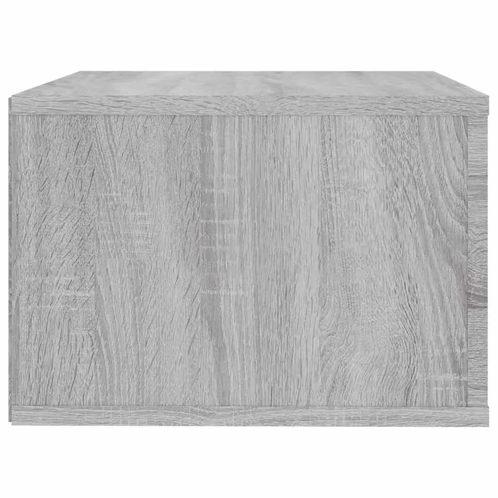 Wall-mounted Bedside Cabinets Grey Sonoma Floating Storage Organiser 50 x 36 x 25 cm 2 Piece