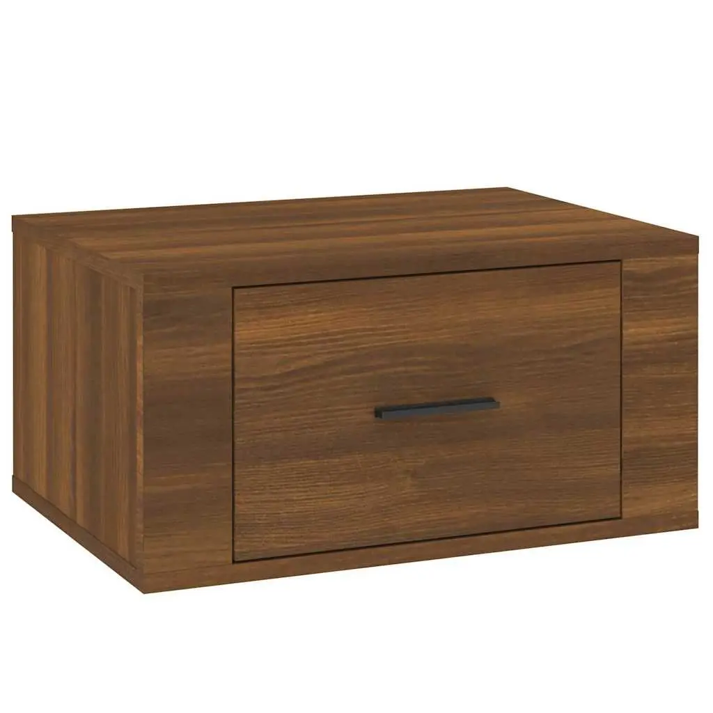 Wall-mounted Bedside Cabinets 2 pcs Brown Oak Floating Storage 50x36x25 cm
