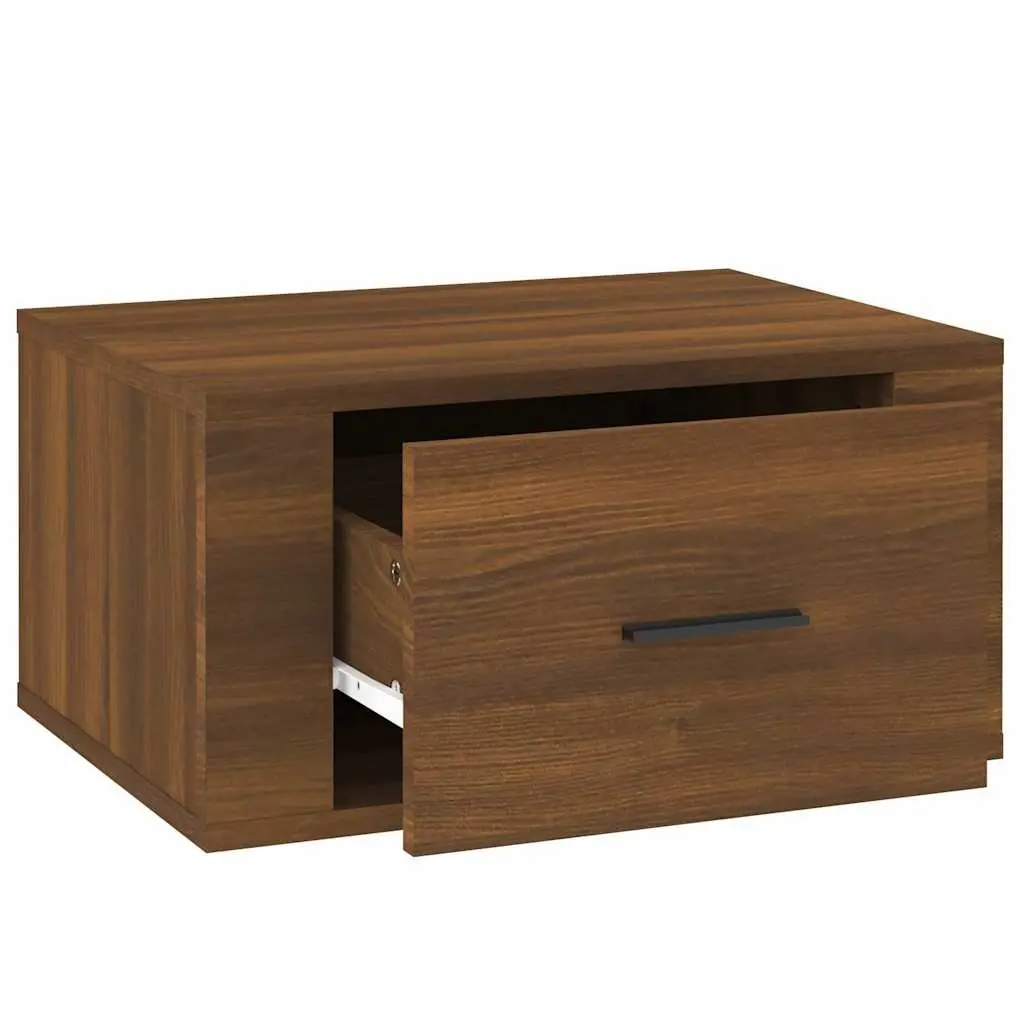 Wall-mounted Bedside Cabinets 2 pcs Brown Oak Floating Storage 50x36x25 cm