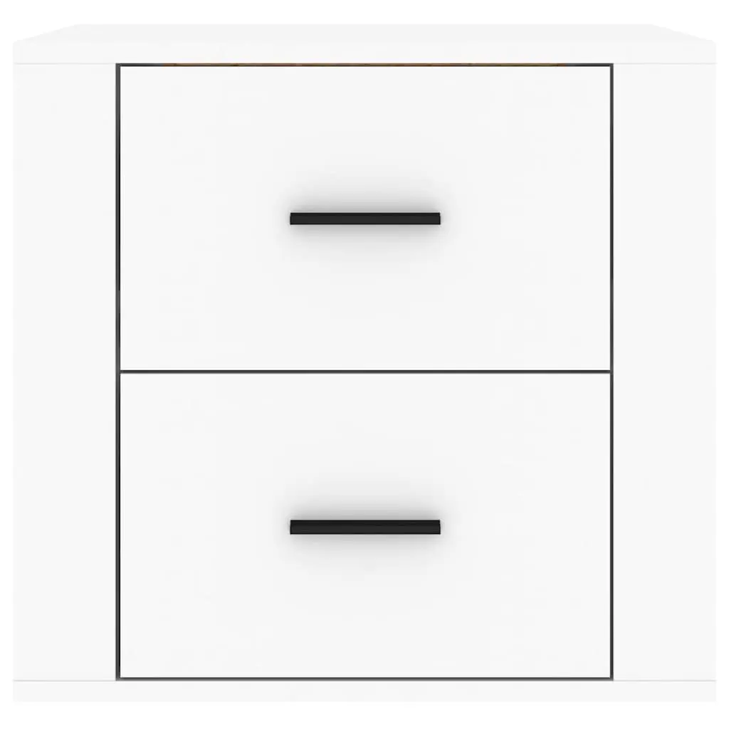 Wall-mounted Bedside Cabinet Storage Organiser 50x36x47cm White