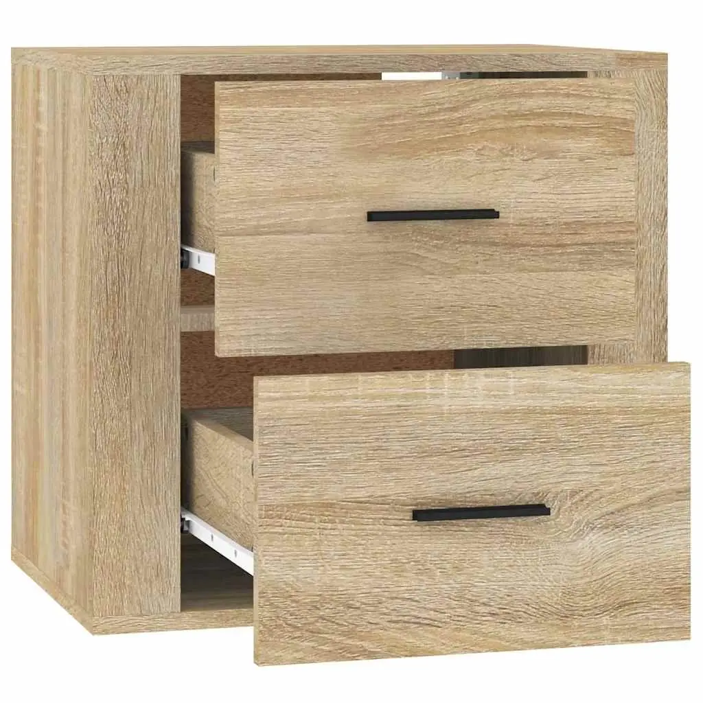 Wall-mounted Bedside Cabinet Storage 50x36x47cm Brown