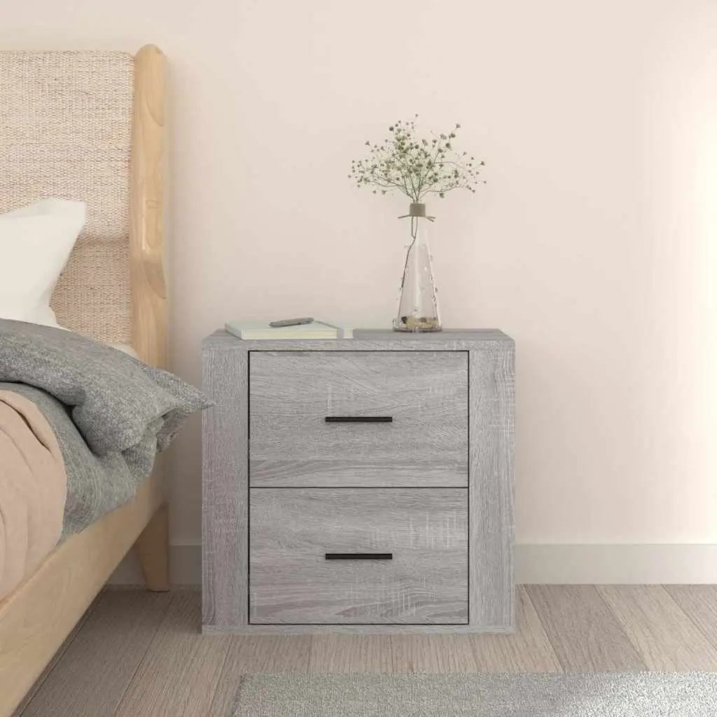 Wall-mounted Bedside Cabinet Storage 50x36x47cm Grey Sonoma