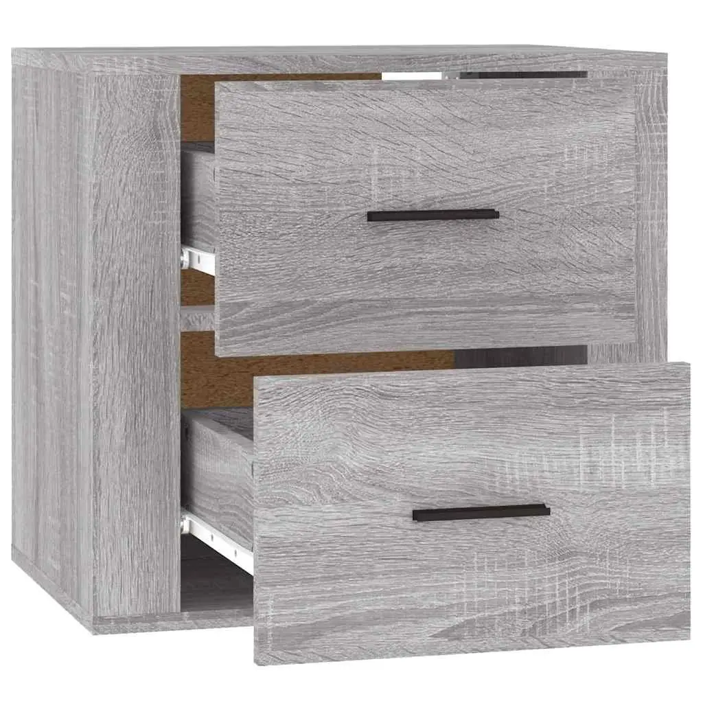 Wall-mounted Bedside Cabinet Storage 50x36x47cm Grey Sonoma