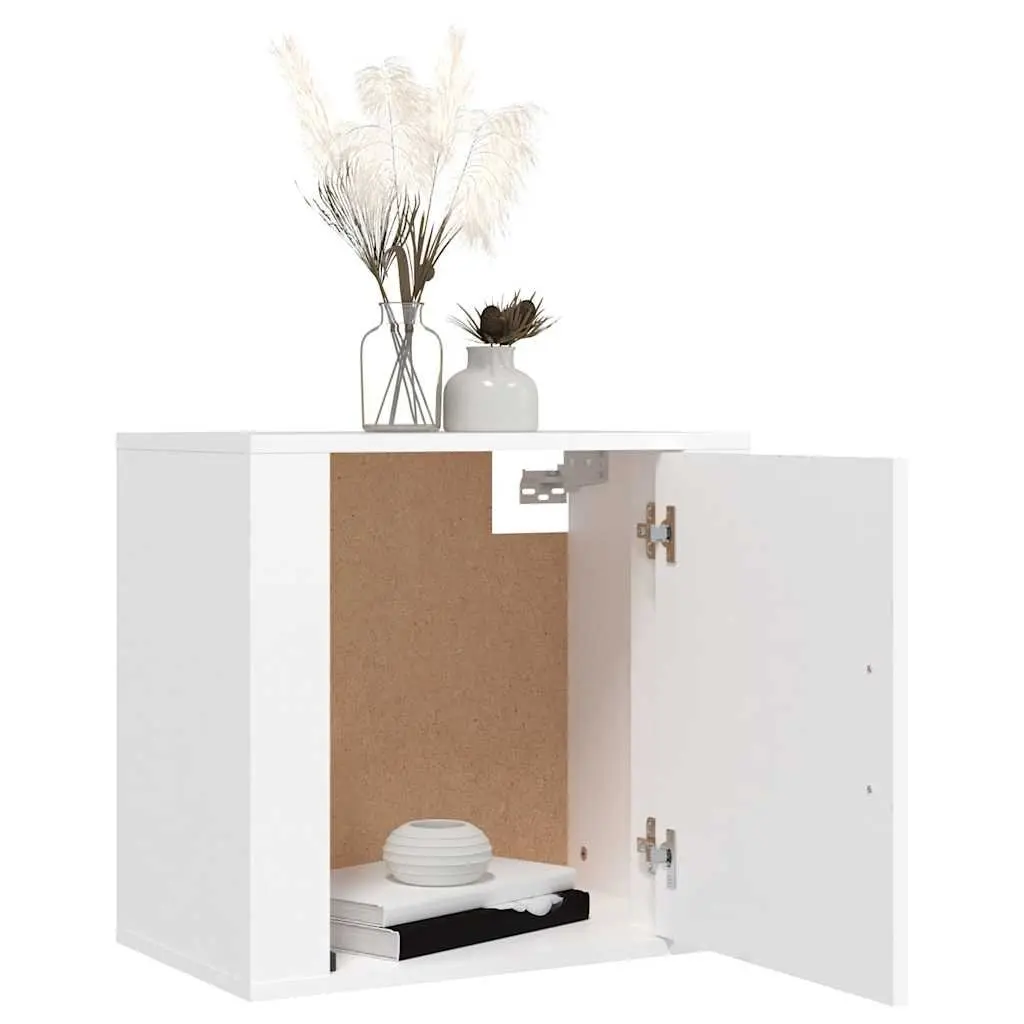 Wall-mounted Bedside Cabinet Storage Unit 50W x 30D x 47H cm White