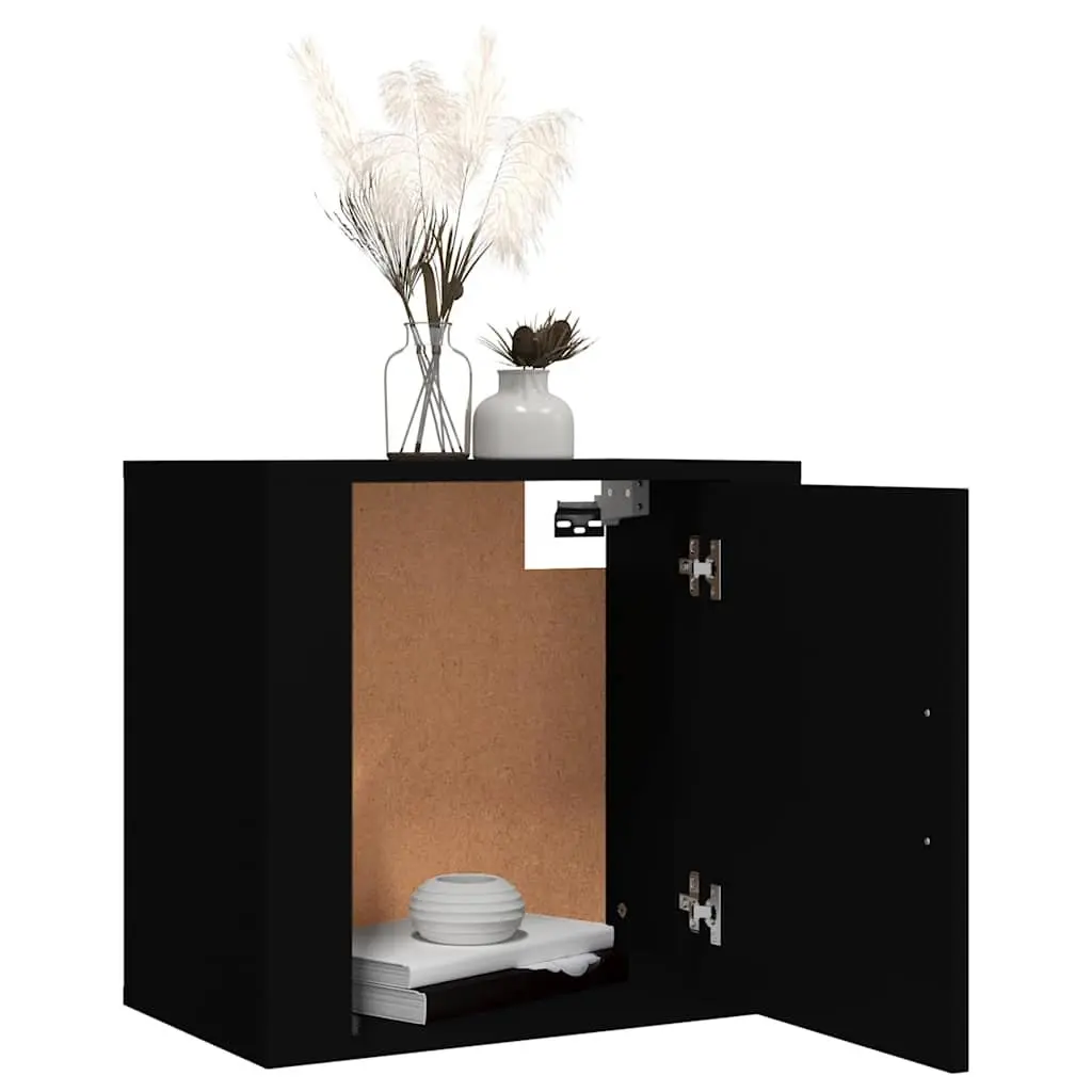 Black Floating Cabinet for Bedroom Essentials