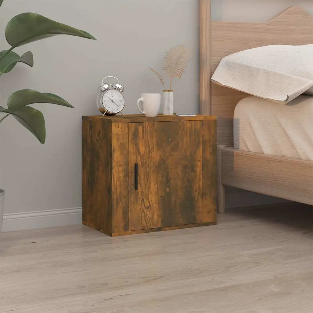 Wall-mounted Bedside Cabinets Storage Units 2 pcs Brown