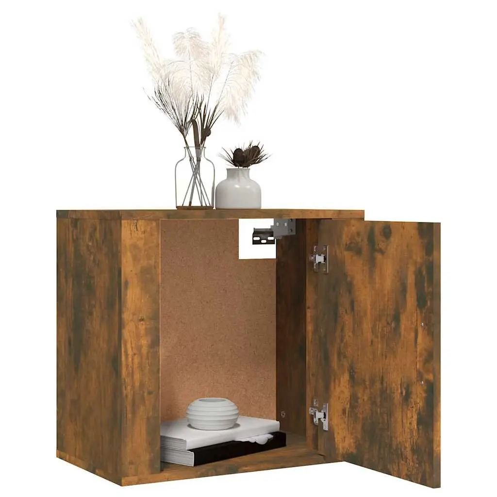 Wall-mounted Bedside Cabinets Storage Units 2 pcs Brown