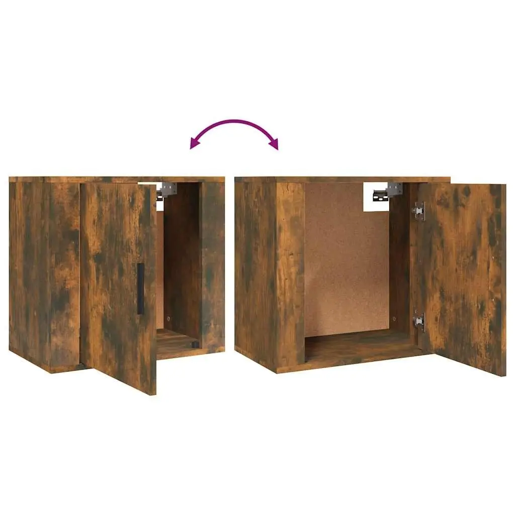Wall-mounted Bedside Cabinets Storage Units 2 pcs Brown