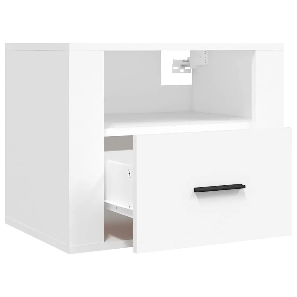 Wall-mounted Bedside Cabinet Storage Unit 50 x 36 x 40 cm White