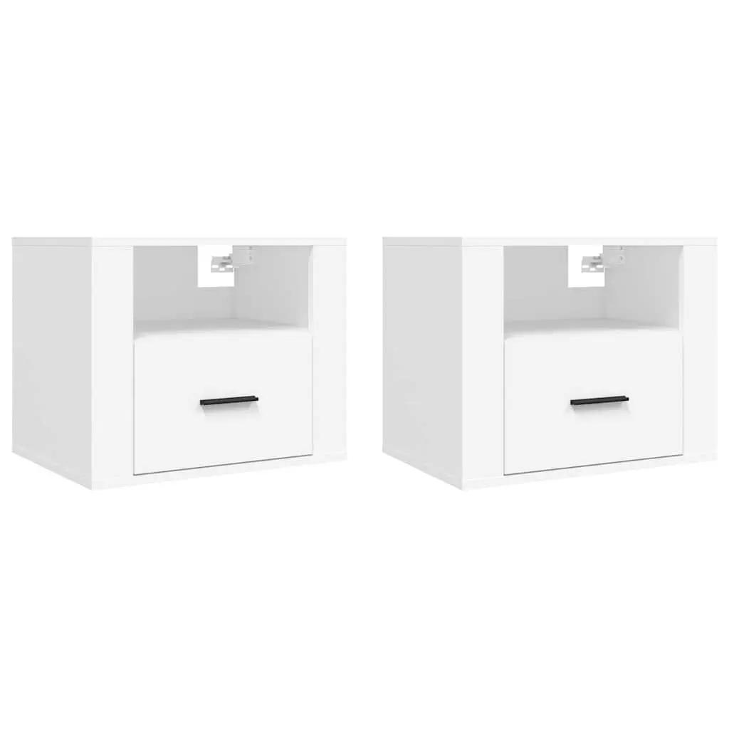 Wall-mounted Bedside Cabinets, Set of 2