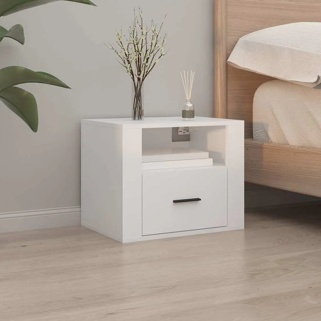 Wall-mounted Bedside Cabinets, Set of 2