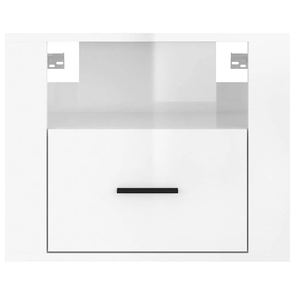 Wall-mounted Bedside Cabinets Storage Organiser 50x36x40cm White