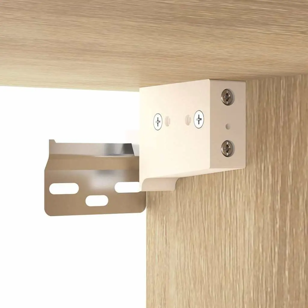 Wall-Mounted Bedside Cabinets 2 pcs Floating Storage Bedroom Sonoma Oak