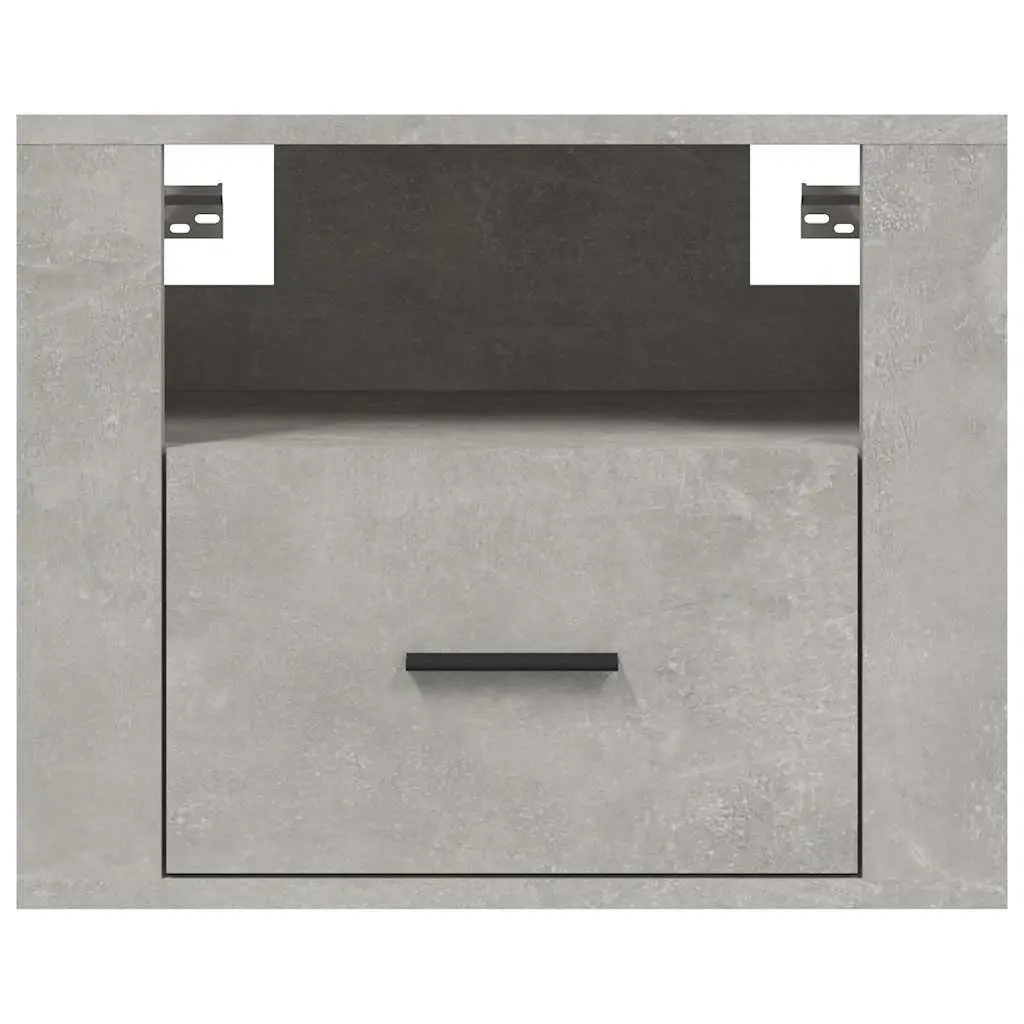 Wall-mounted Bedside Cabinets 2 pcs Grey Floating Storage Shelves Bedroom