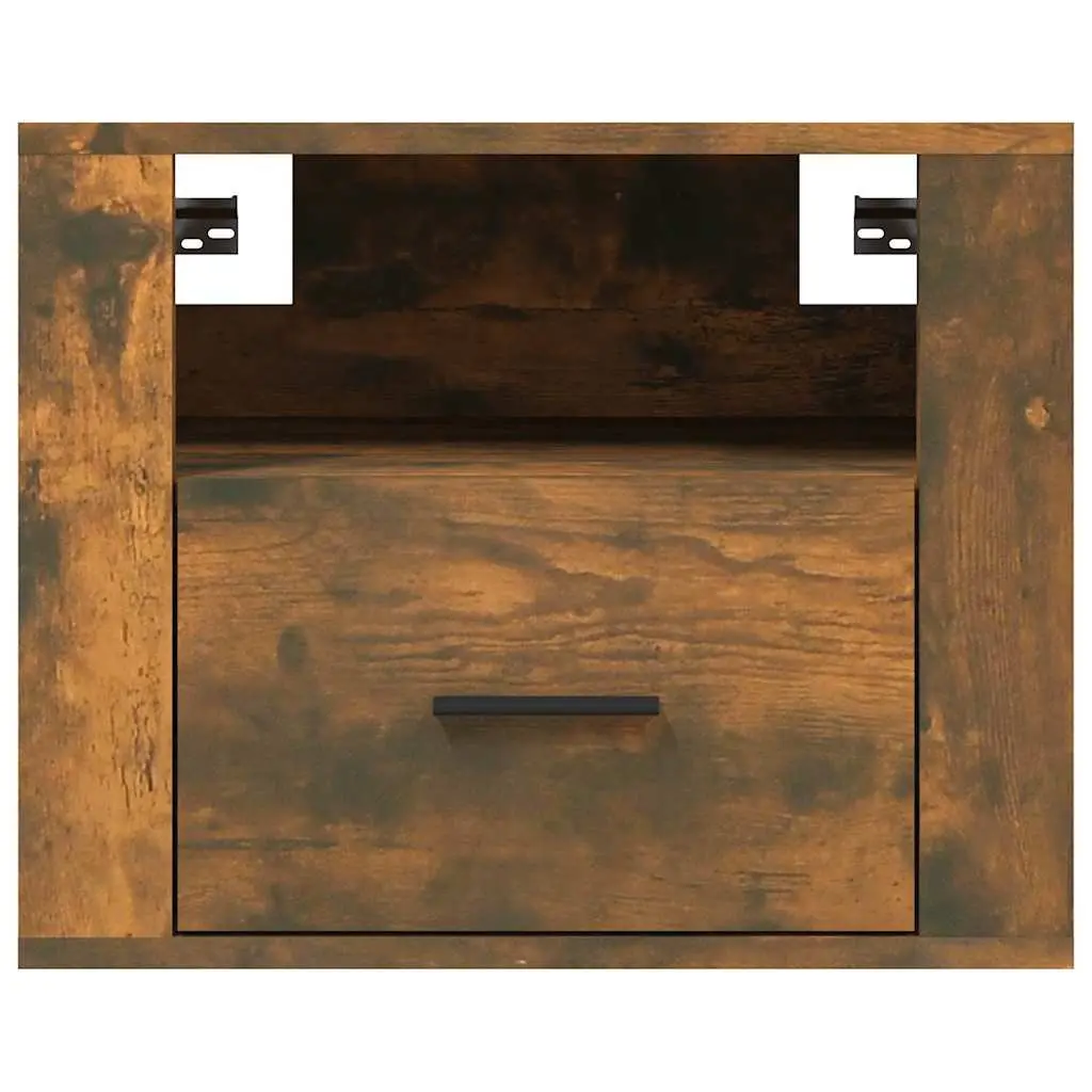 Floating Storage Cabinets Brown Wall-mounted Organizer 50cm x 36cm x 40cm 2 Pieces
