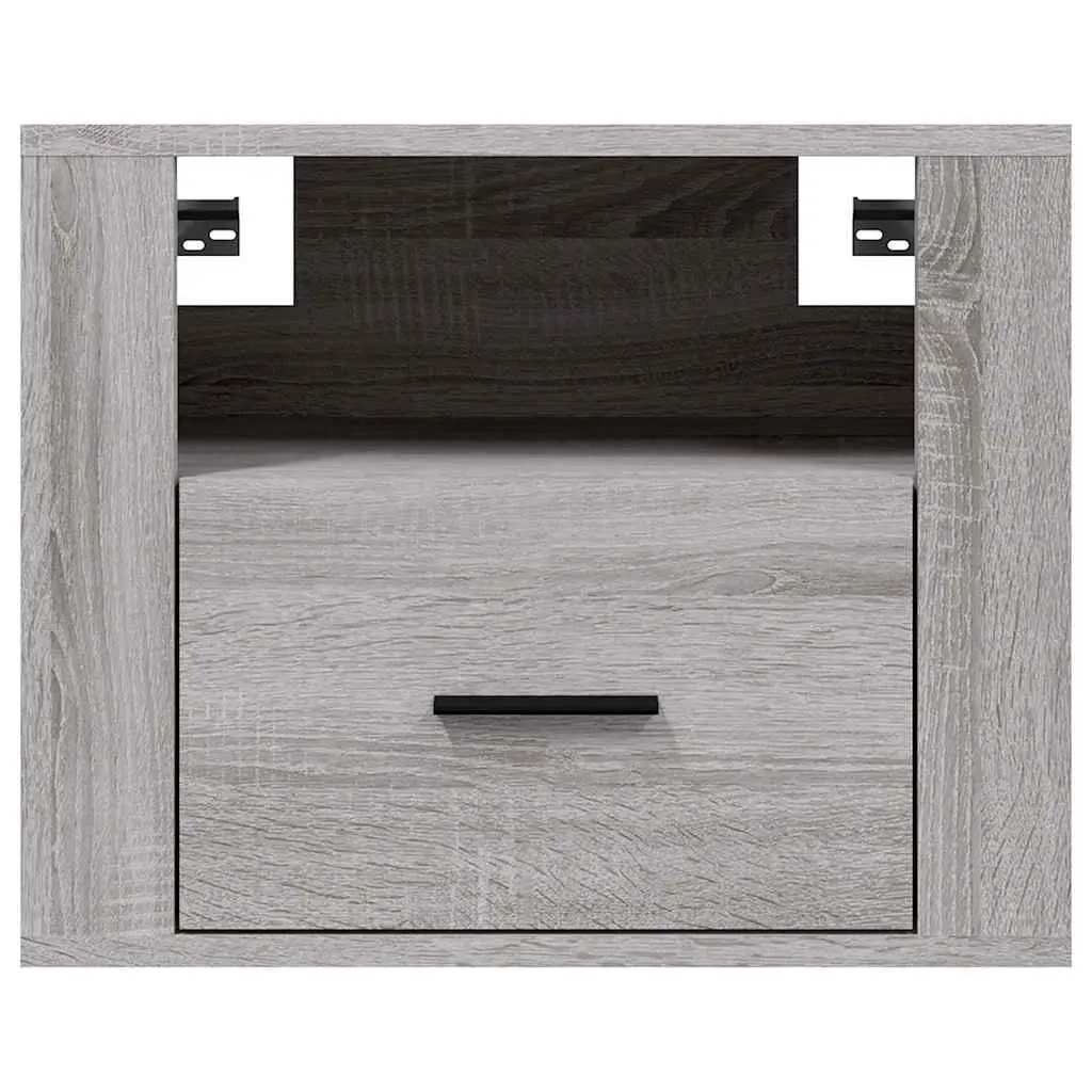 Wall-mounted Bedside Cabinets 2 pcs Grey Sonoma Floating Storage Organiser