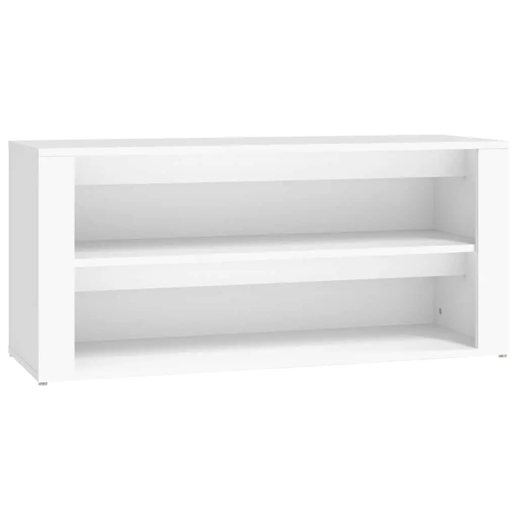 Shoe Rack Storage Cabinet 100x35x45 cm White 2 Compartments Organised Wardrobe