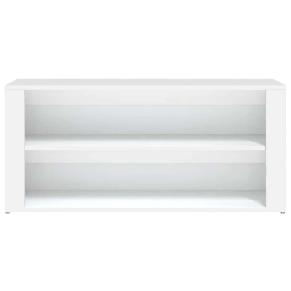Shoe Rack Storage Cabinet 100x35x45 cm White 2 Compartments Organised Wardrobe