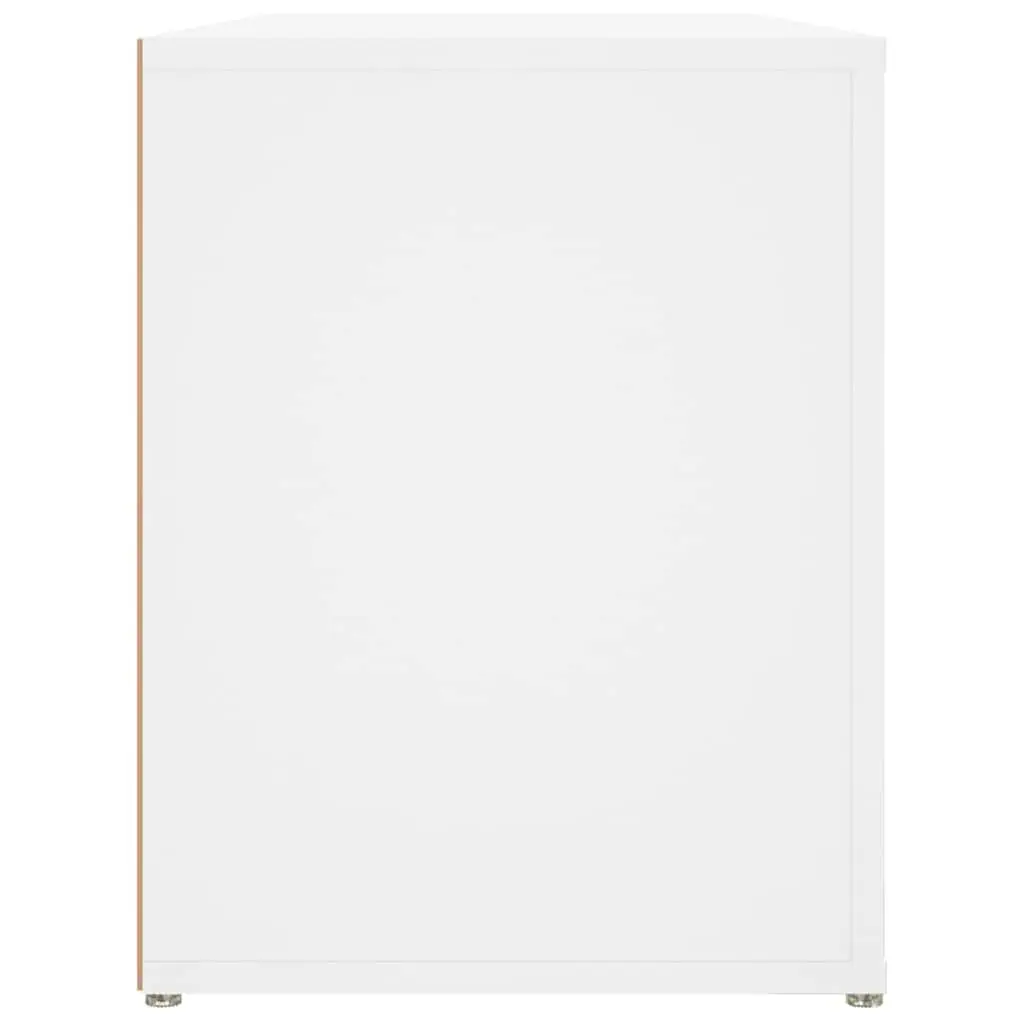 Shoe Rack Storage Cabinet 100x35x45 cm White 2 Compartments Organised Wardrobe