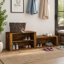 Warm Brown Engineered Wood Shoe Cabinet for Your Home
