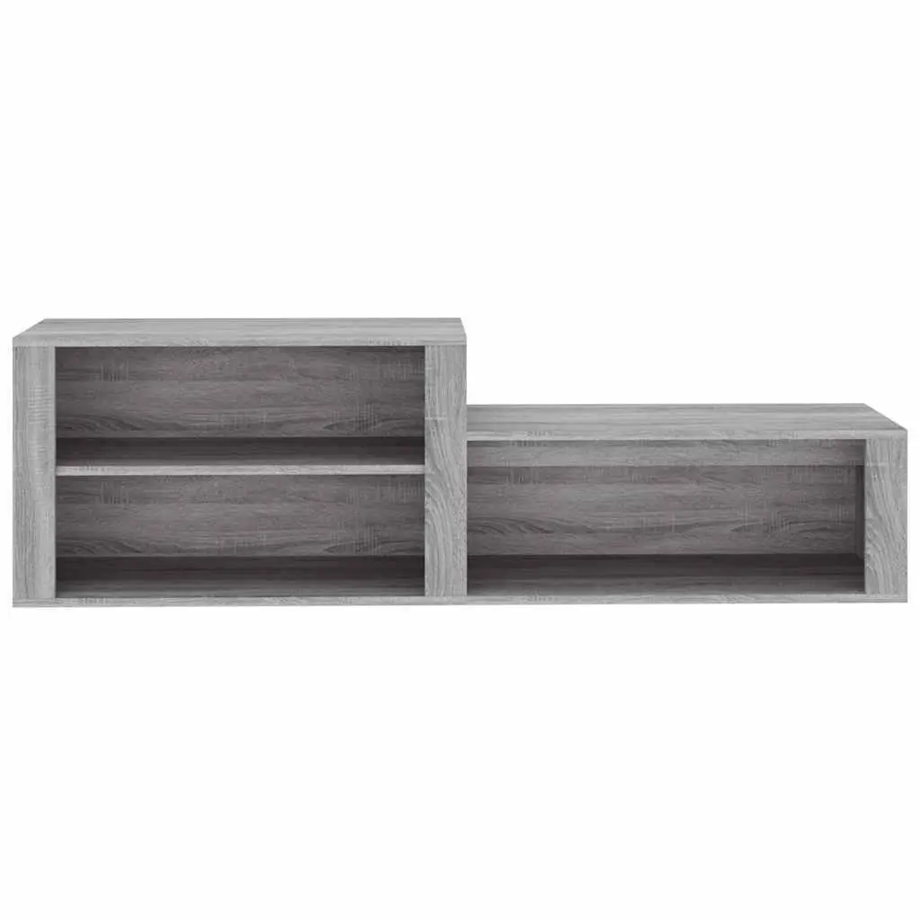 Shoe Cabinet Grey Engineered Wood Storage Rack Organiser 150 x 35 x 45 cm
