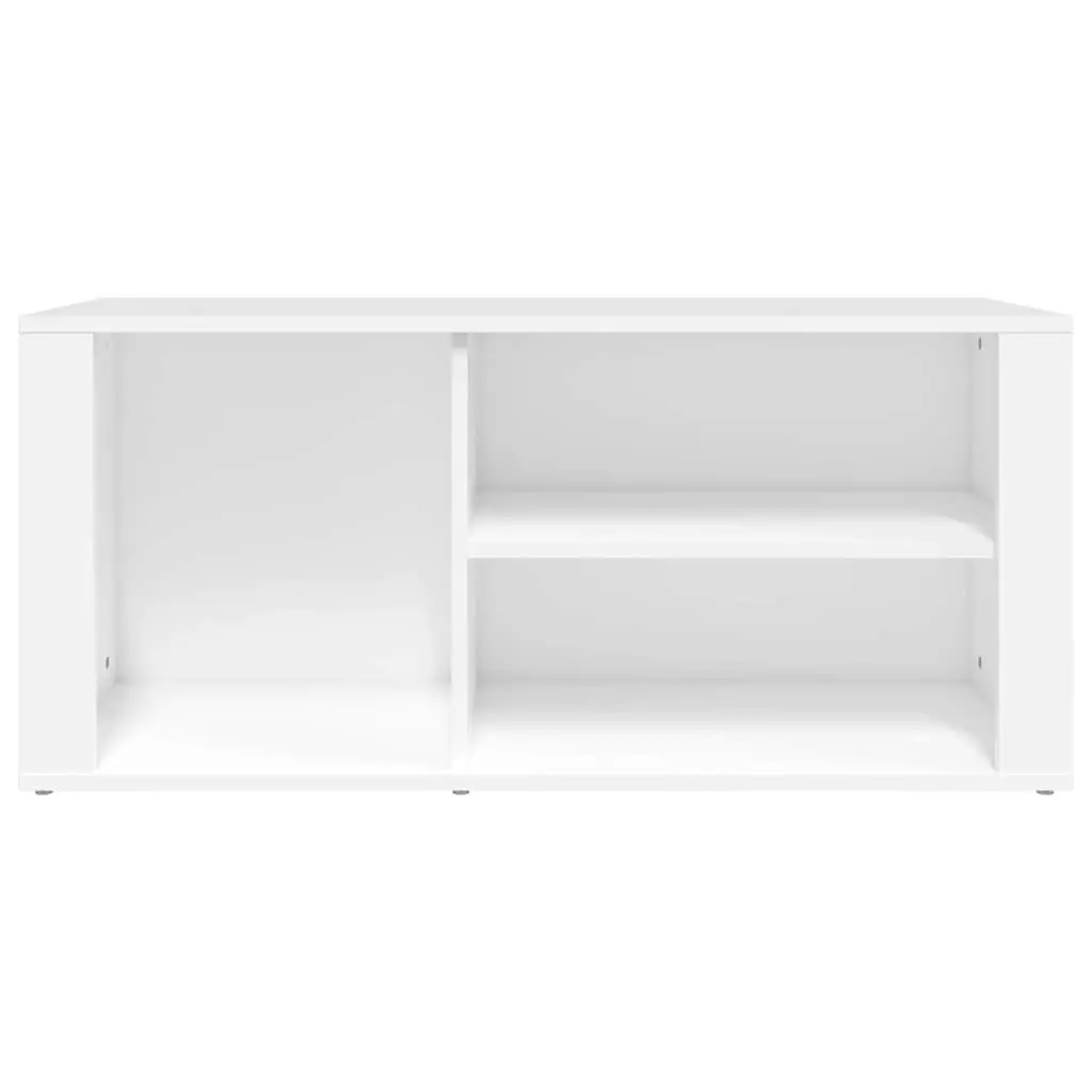 Shoe Cabinet Storage Organiser 100cm White Engineered Wood Hallway Furniture Unit