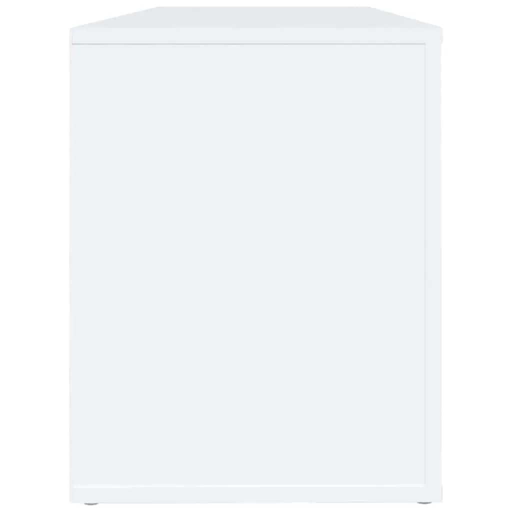 Shoe Cabinet Storage Organiser 100cm White Engineered Wood Hallway Furniture Unit