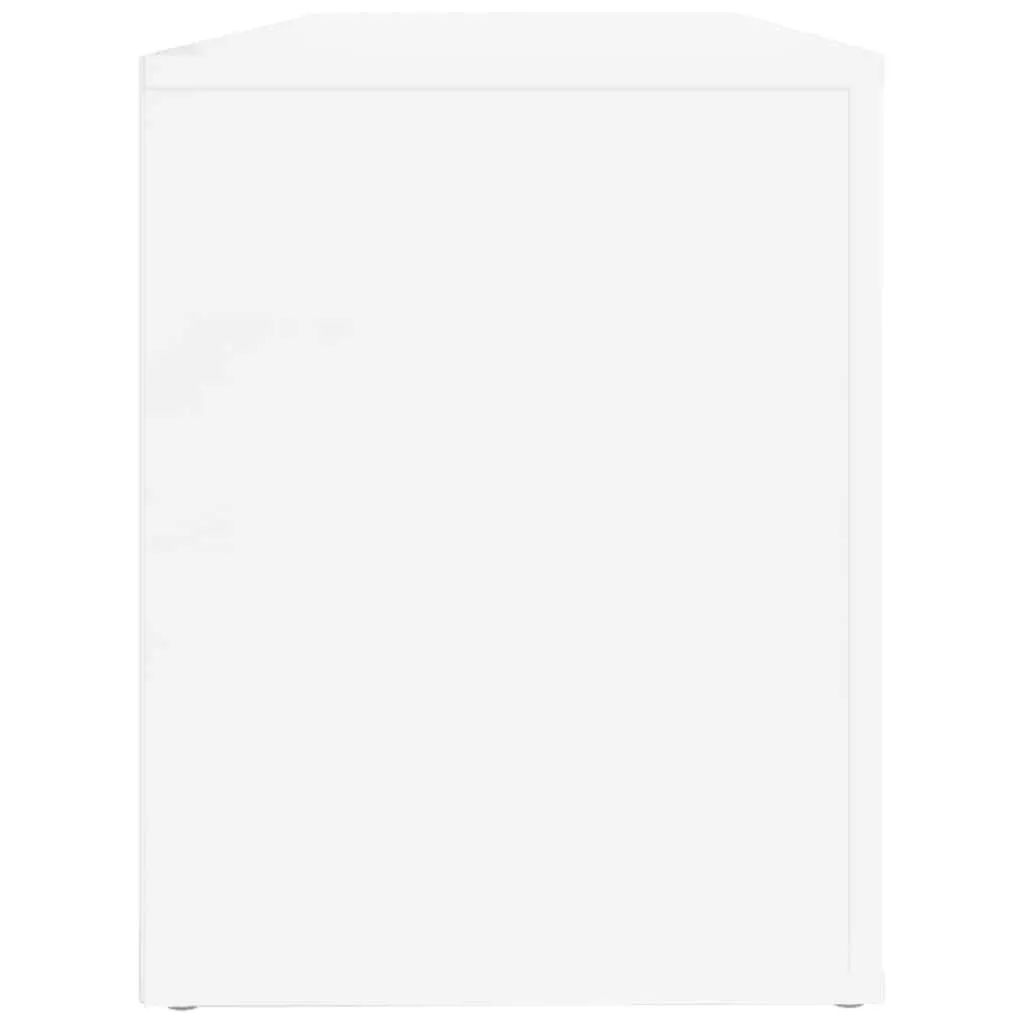 Shoe Cabinet Storage Organiser 100 x 35 x 45 cm White High Gloss Engineered Wood