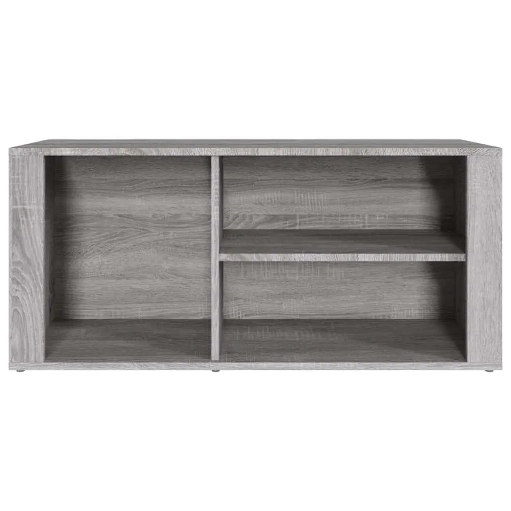 Shoe Cabinet Storage Organiser 100x35x45 cm Grey Engineered Wood
