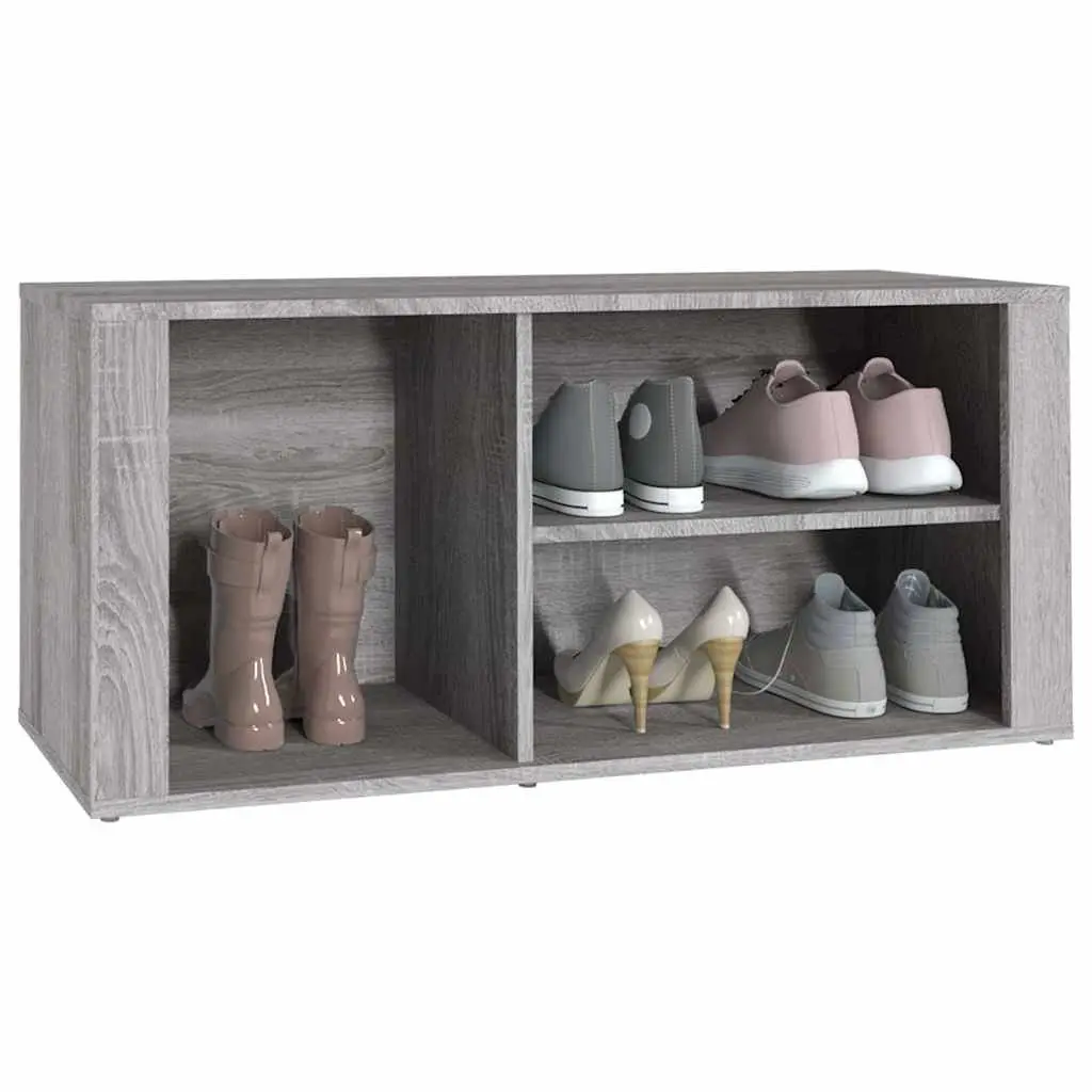 Shoe Cabinet Storage Organiser 100x35x45 cm Grey Engineered Wood
