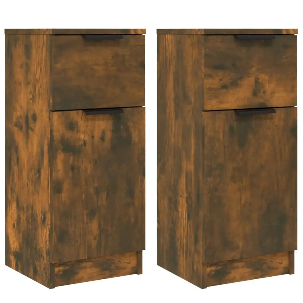 Brown Engineered Wood Sideboard Cabinet Set
