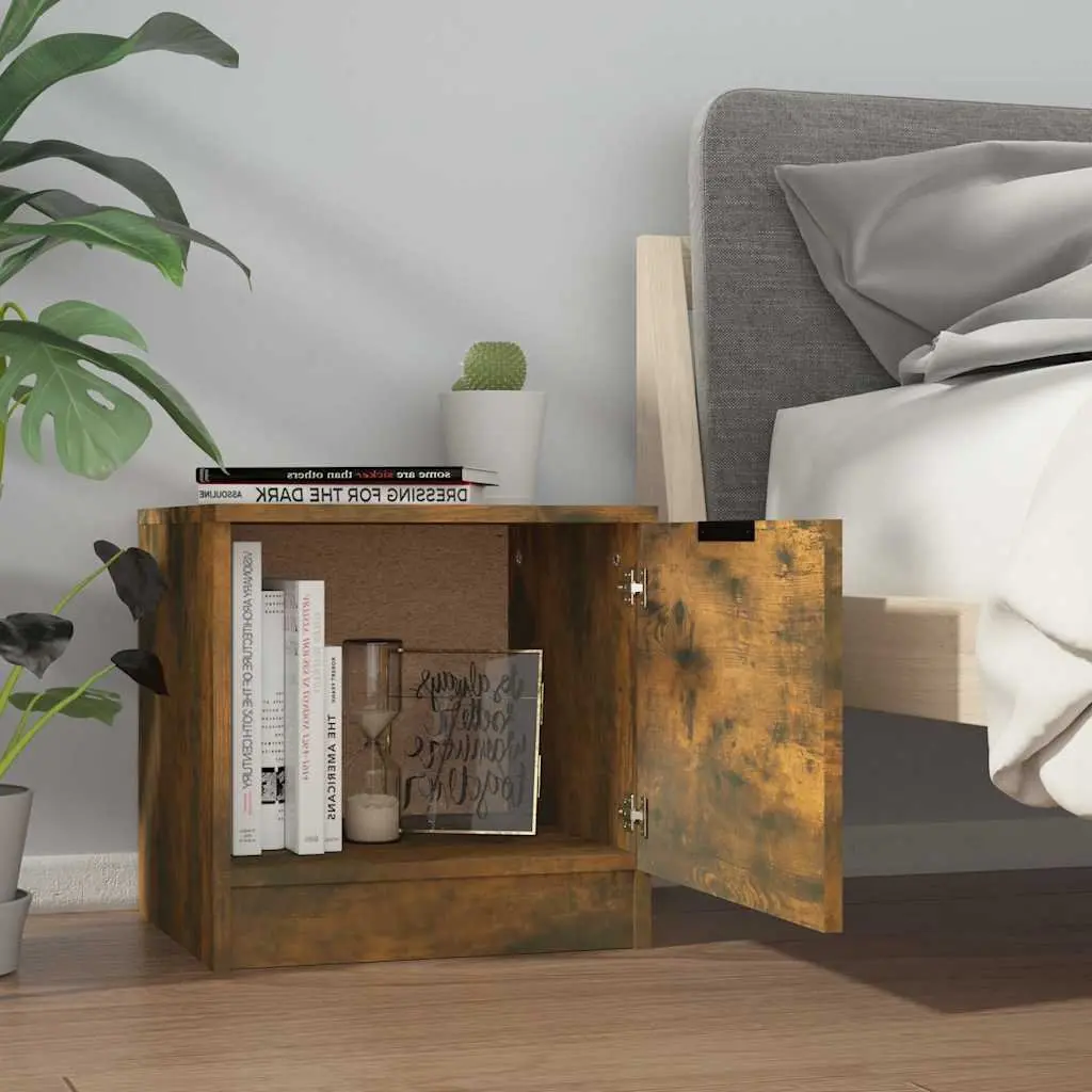 Bedside Cabinets Nightstand Storage Table 40x39x40 cm Brown 2 Piece