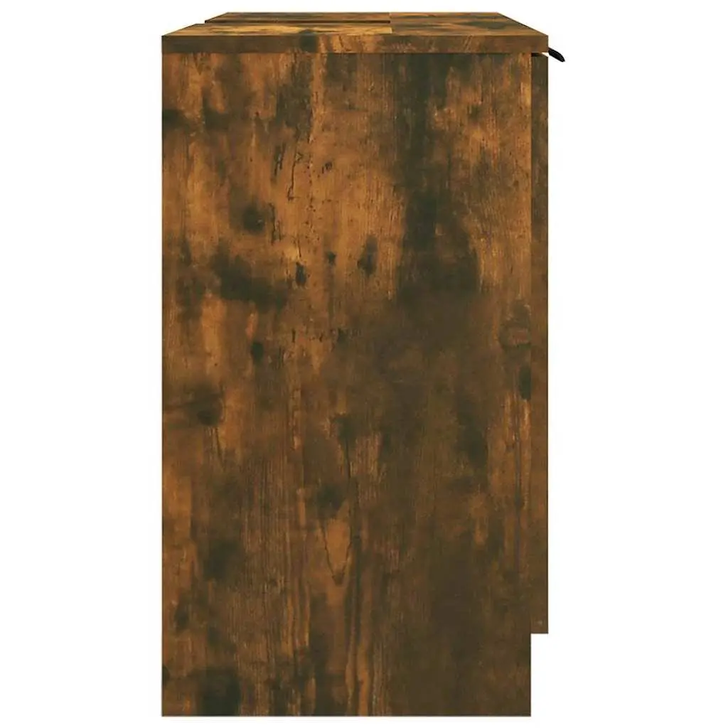 Bathroom Cabinet Storage 64.5x33.5x59cm Smoked Oak Brown Engineered Wood