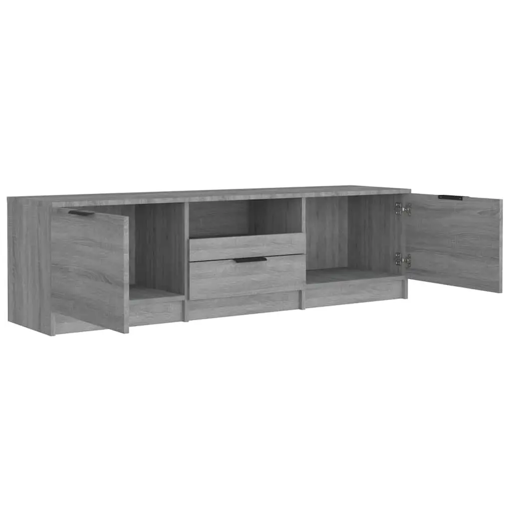 TV Cabinet Grey Sonoma 140x35x40 cm Storage Unit with Drawer Compartments