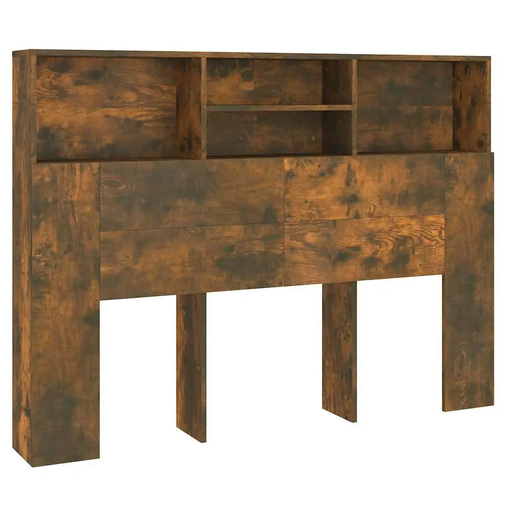 Brown Headboard Cabinet with Ample Storage