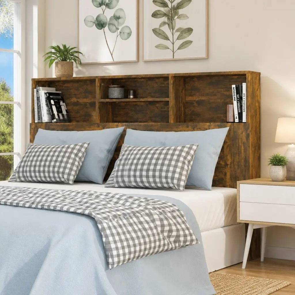 Wall-Mount Headboard Cabinet for Bedrooms