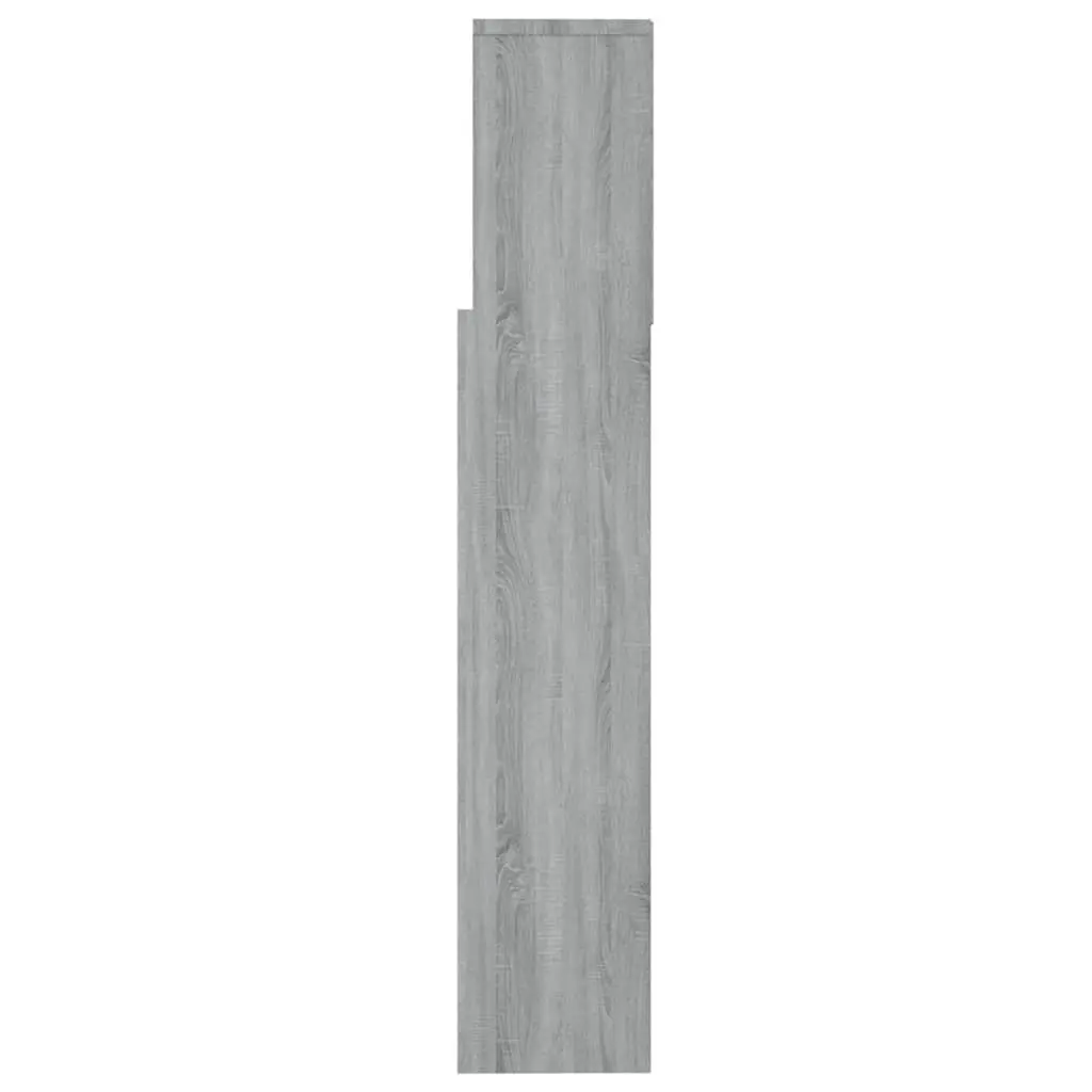 Headboard Cabinet Grey Sonoma 160cm Bedroom Storage Bookcase Wall-Mounted