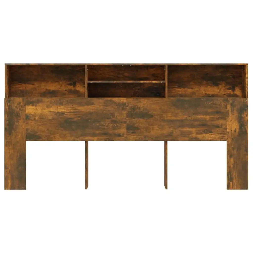 Headboard Cabinet Storage Wall-Mounted 200 cm Brown