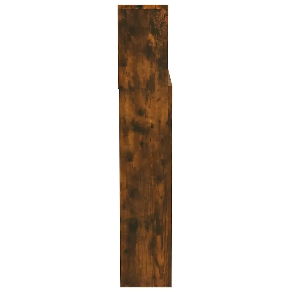 Headboard Cabinet Storage Wall-Mounted 200 cm Brown