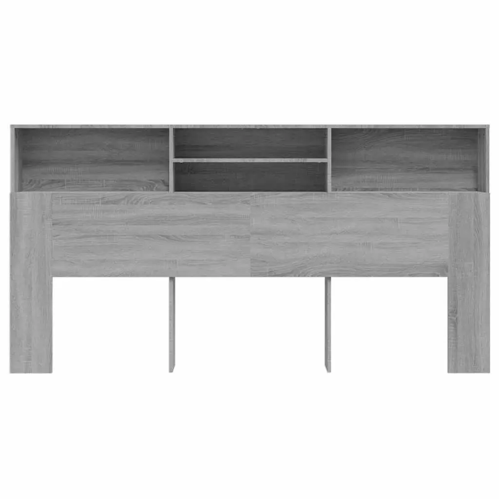 Headboard Cabinet Storage Wall-Mounted 200cm Grey