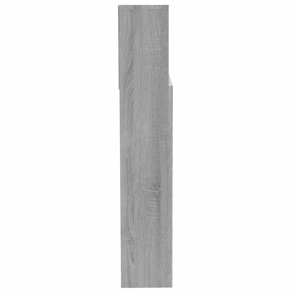 Headboard Cabinet Storage Wall-Mounted 200cm Grey