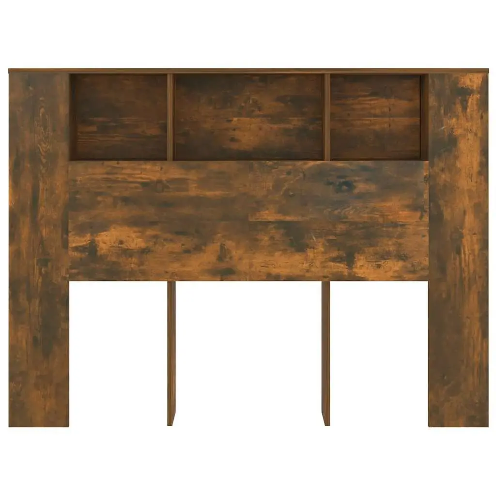 Headboard Cabinet Wall-Mounted Bedroom Storage 140cm Brown Smoked Oak